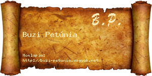 Buzi Petúnia névjegykártya