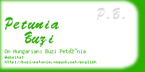 petunia buzi business card